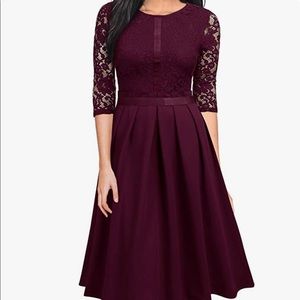 Miss May Lace Top MIdi Length Dress Size 2XL